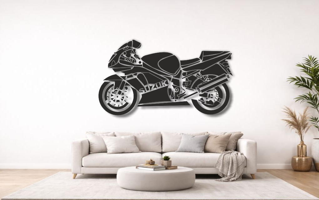 2003 GSX-R 600 Metal Motorcycle Wall Art