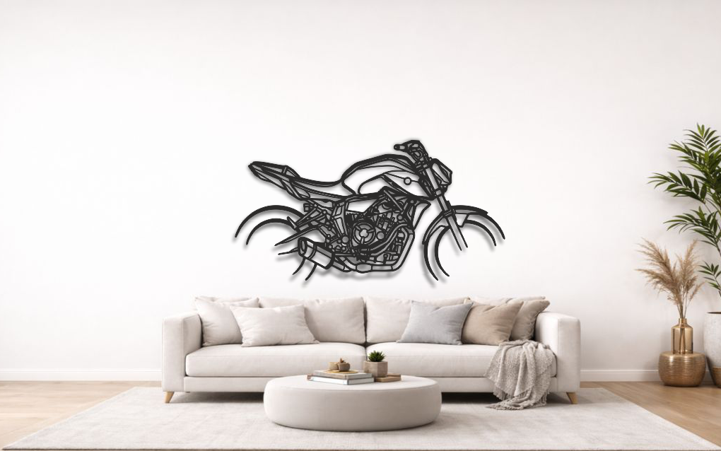 Yamaha MT-07 2021 Silhouette Metal Wall Art