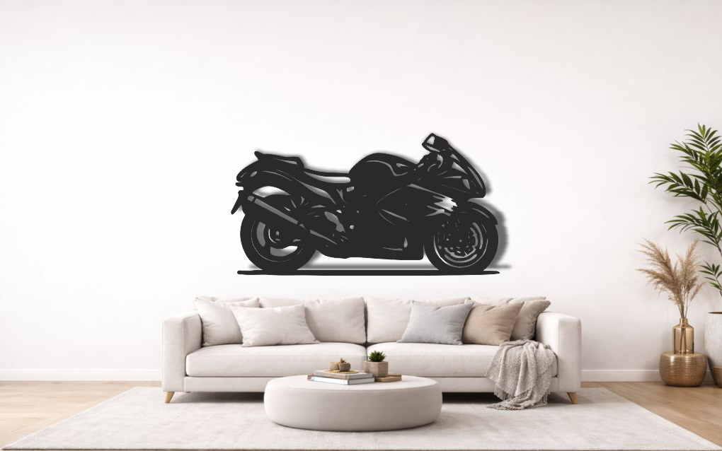 Suzuki Hayabusa 2nd Generation Metal Motorcycle Wall Art