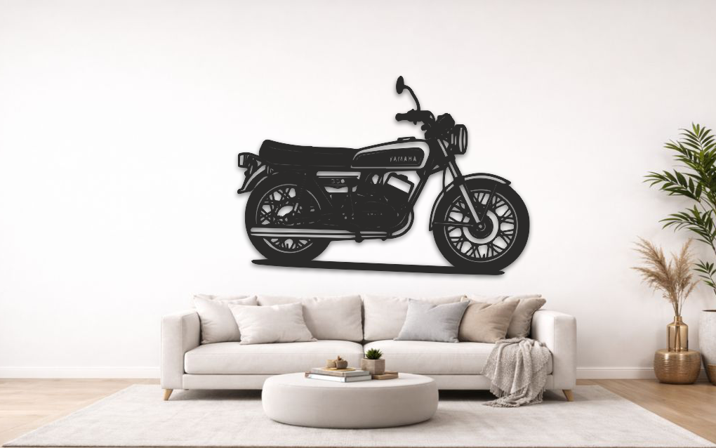 Yamaha RD 350 Bike Metal Wall Art