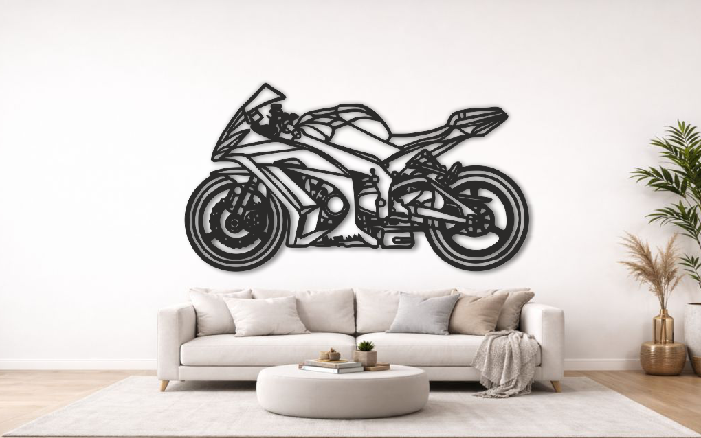 2011 ZX10 R Metal Motorcycle Wall Art