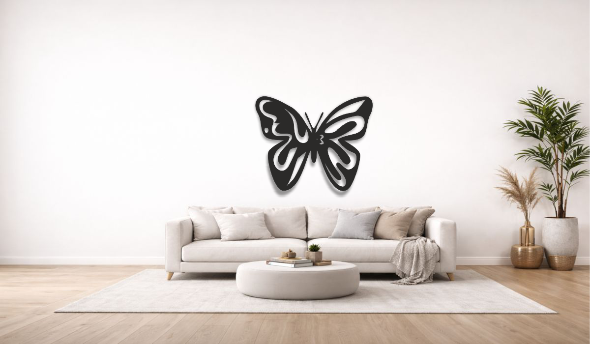Modern Butterfly Metal Wall Art