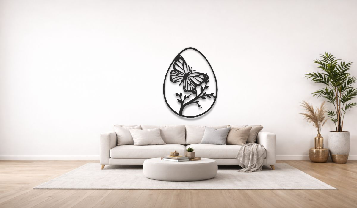 Butterfly Bloom Metal Wall Art