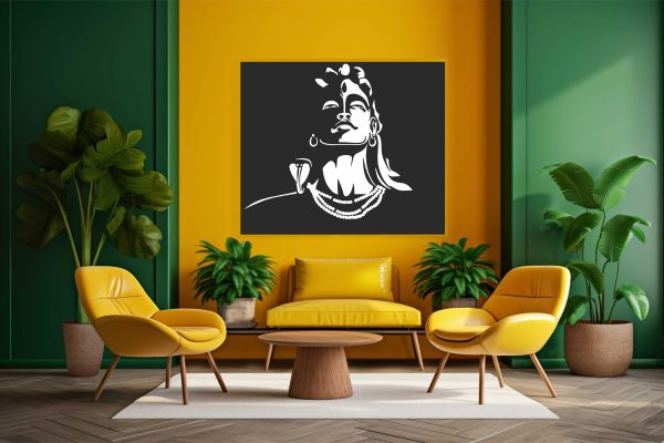 lord shiva metal wall art