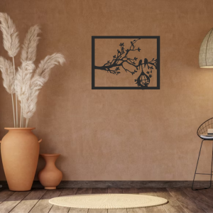 Perching Love Birds - Wall Art