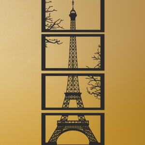 Eiffel Tower Metal Wall Art – Elegant Paris-Inspired Home Décor